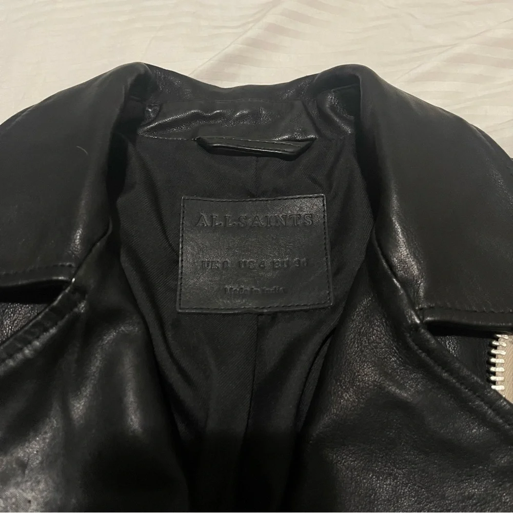 AllSaints Leather Biker Jacket - Picture 4 of 7